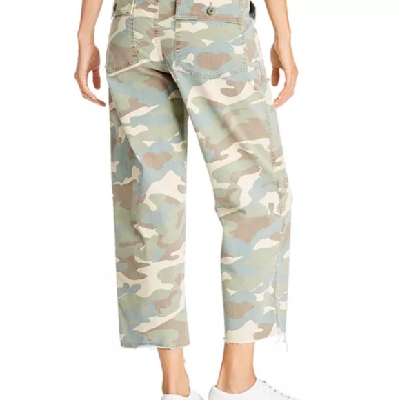 MOTHER Private High-Rise Patch Pocket Straight-Leg Ankle Jeans Camouflage 29 - Picture 2 of 16